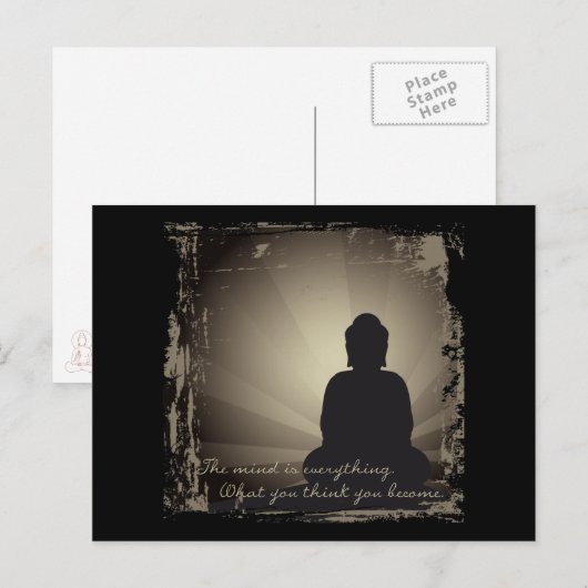 Buddha Mind ist alles Postkarte (Vorne/Hinten)