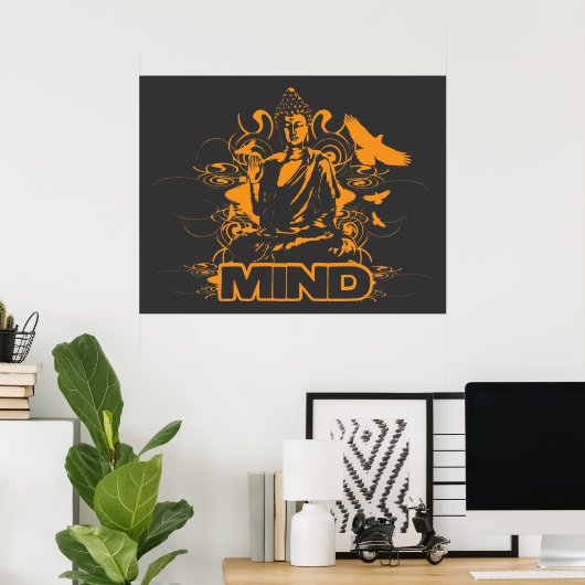 Buddha Mind Print Poster (Heimbüro)