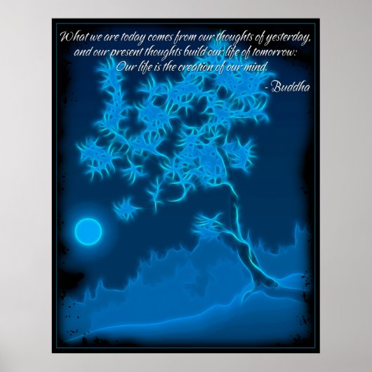 Buddha Mind Quote Poster (Vorne)