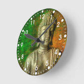 Buddha Mind Runde Wanduhr (Winkel)
