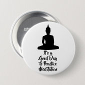Buddha Mindfulness Meditation Motivation Button (Vorne & Hinten)