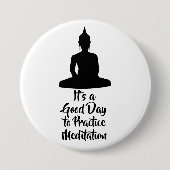 Buddha Mindfulness Meditation Motivation Button (Vorderseite)
