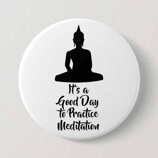 Buddha Mindfulness Meditation Motivation Button (Vorderseite)