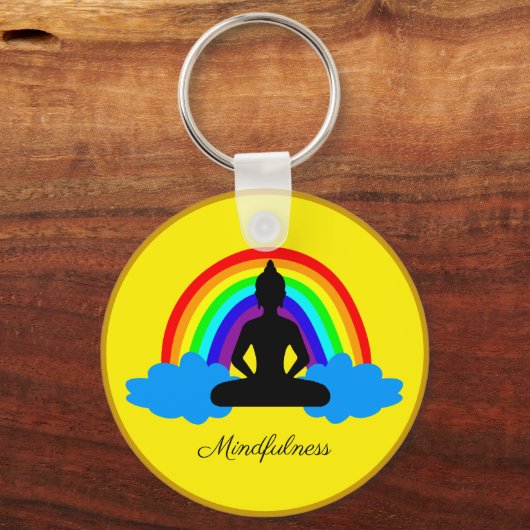 Buddha & Mindfulness, Meditation / Yoga Schlüsselanhänger (Rückseite)