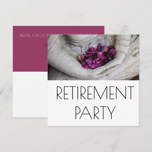 BUDDHA MIT BLOSSOMEN-PARTY EINLADUNG (Vorne/Hinten)