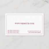 BUDDHA MIT BLOSSOMKARTE VISITENKARTE (Rückseite)