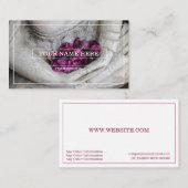 BUDDHA MIT BLOSSOMKARTE VISITENKARTE (Vorne/Hinten)