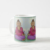 Buddha mit Blume auf einer Tasse vermitteln (Vorderseite Links)