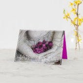 BUDDHA MIT BLUME FREUNDLICH GEBURTSTAGSKARTE KARTE (Gelbe Blume)