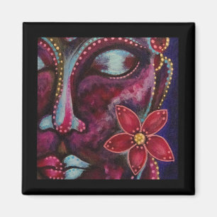 BUDDHA MIT BLUMEN-MAGNETEN MAGNET