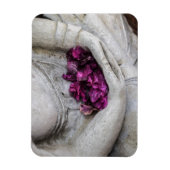 BUDDHA MIT BLUSTERN FLEXIBLES FOTO MAGNET (Vertikal)