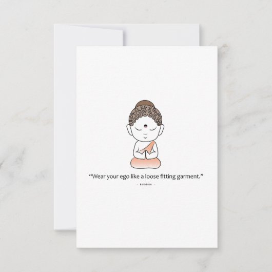 Buddha mit einem vernünftigen Sprichwort Dankeskarte (Vorderseite)