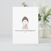 Buddha mit einem vernünftigen Sprichwort RSVP Karte (Stehend Vorderseite)