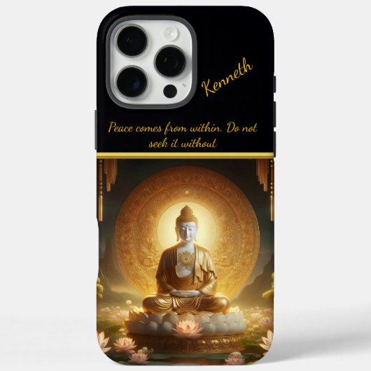 Buddha mit Lotus-Blume. Case-Mate iPhone Hülle (Rückseite)