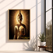 Buddha mit Lotus-Blume Poster