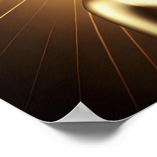 Buddha mit Lotus-Blume Poster (Ecke)