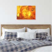 Buddha mit Om und Lotosblumen Leinwanddruck (Insitu (Schlafzimmer))