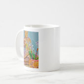 Buddha mit weißen Orchideen Kaffeetasse (Vorderseite Links)