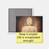 Buddha mit Zitat Magnet (Vorderseite/Rückseite)