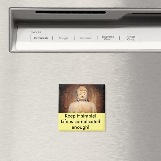 Buddha mit Zitat Magnet (In Situ (Geschirrspüler))