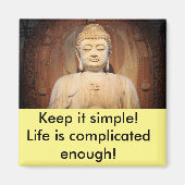 Buddha mit Zitat Magnet (Vorne)