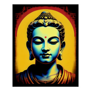 Buddha Moderne Kunst vermitteln Poster