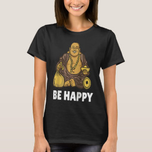 Buddha Mönch Namaste Betend Beten Lächeln Glücklic T-Shirt
