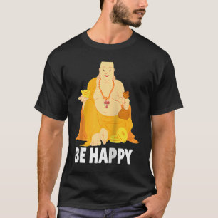 Buddha Mönch Namaste Betend Beten Lächeln Glücklic T-Shirt