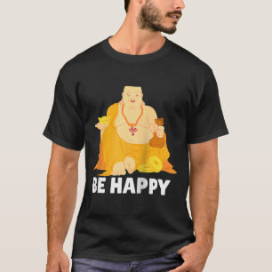 Buddha Monk Namaste beten Smile Happy Laugh T-Shirt