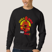 Buddha Monk Namaste Buddhismus nur Entspannen oder Sweatshirt (Vorderseite)