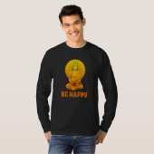 Buddha Monk Namaste Praying Pray Smile Happy Laugh T-Shirt (Vorne ganz)