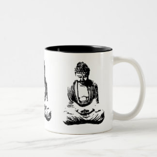 Buddha-Monochrom-Tasse Zweifarbige Tasse