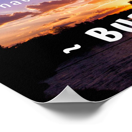 Buddha Morning Zitat Poster (Ecke)