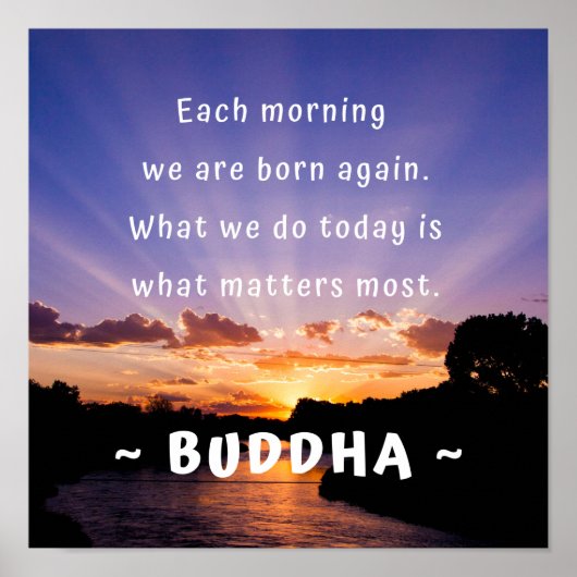 Buddha Morning Zitat Poster (Vorne)