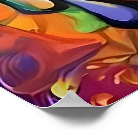 Buddha Multicolor Moderne Kunstwerke Poster (Ecke)