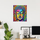 Buddha Multicolor Moderne Kunstwerke Poster (Heimbüro)