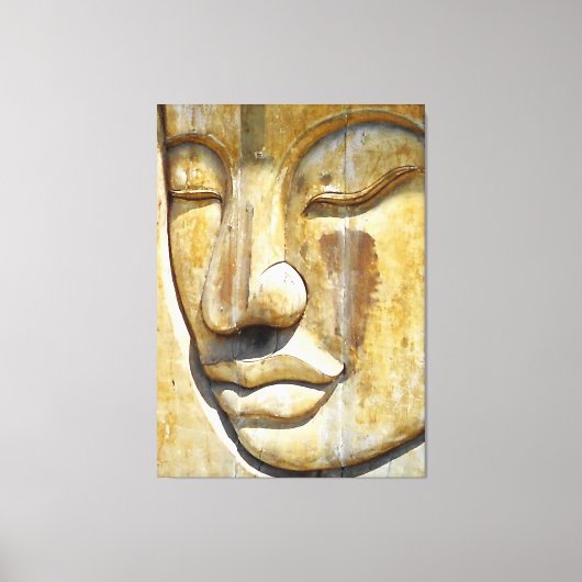 Buddha Nah-up Black & White Leinwanddruck (Vorderseite)