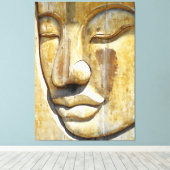 Buddha Nah-up Black & White Leinwanddruck (Insitu (Holzboden))