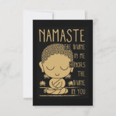 Buddha Namaste das Göttliche in mir Dankeskarte (Vorderseite)