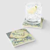 Buddha Namaste Watercolor-Kunst-Stein-Untersetzer Steinuntersetzer (Seitenansicht)