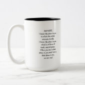 Buddha/Namaste Zwei-Ton Tasse (Links)