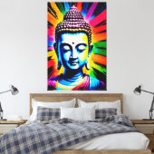 Buddha Neon Decor Leinwanddruck (Insitu (Schlafzimmer))