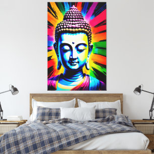 Buddha Neon Decor Leinwanddruck