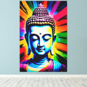 Buddha Neon Decor Leinwanddruck (Insitu (Holzboden))