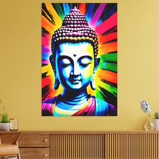 Buddha Neon Decor Leinwanddruck (Insitu (Wohnzimmer))