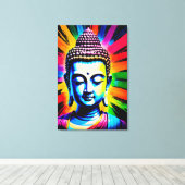 Buddha Neon Decor Leinwanddruck (Insitu (Holzboden))
