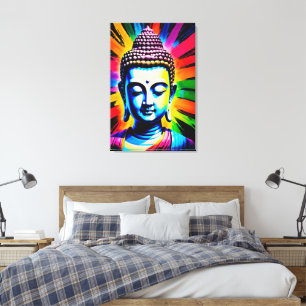 Buddha Neon-Dekoration Leinwanddruck