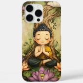 Buddha niedlich meditieren | Zen Lotus Spirituelle Case-Mate iPhone Hülle (Rückseite)