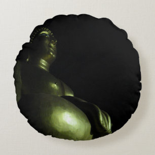 Buddha Night Rundes Kissen
