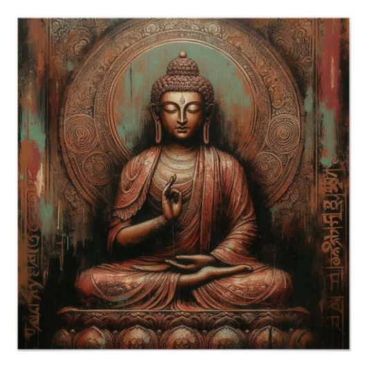 BUDDHA ÖLZEICHEN #1 POSTER (Vorderseite)